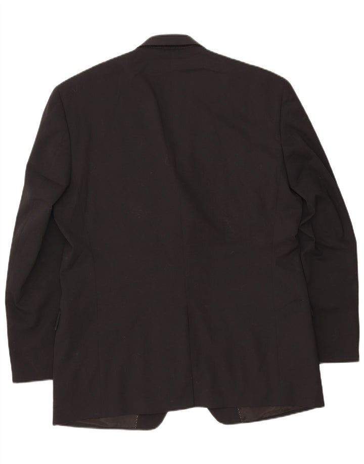 Chaps Mens 2 Button Blazer Jacket UK 42 XL Black Wool