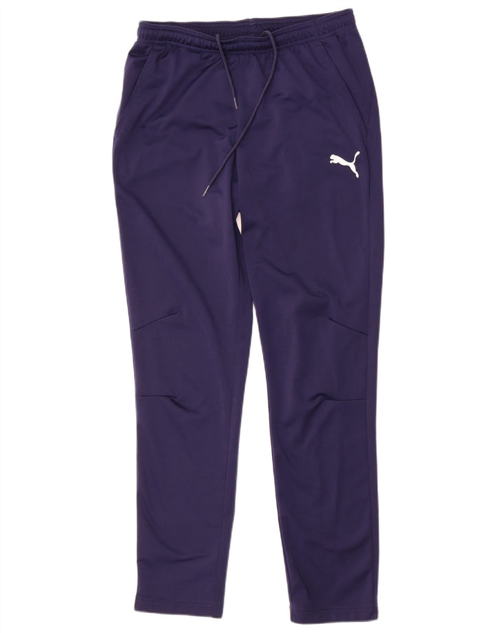 Puma Mens Tracksuit Trousers Medium  Navy Blue Polyester