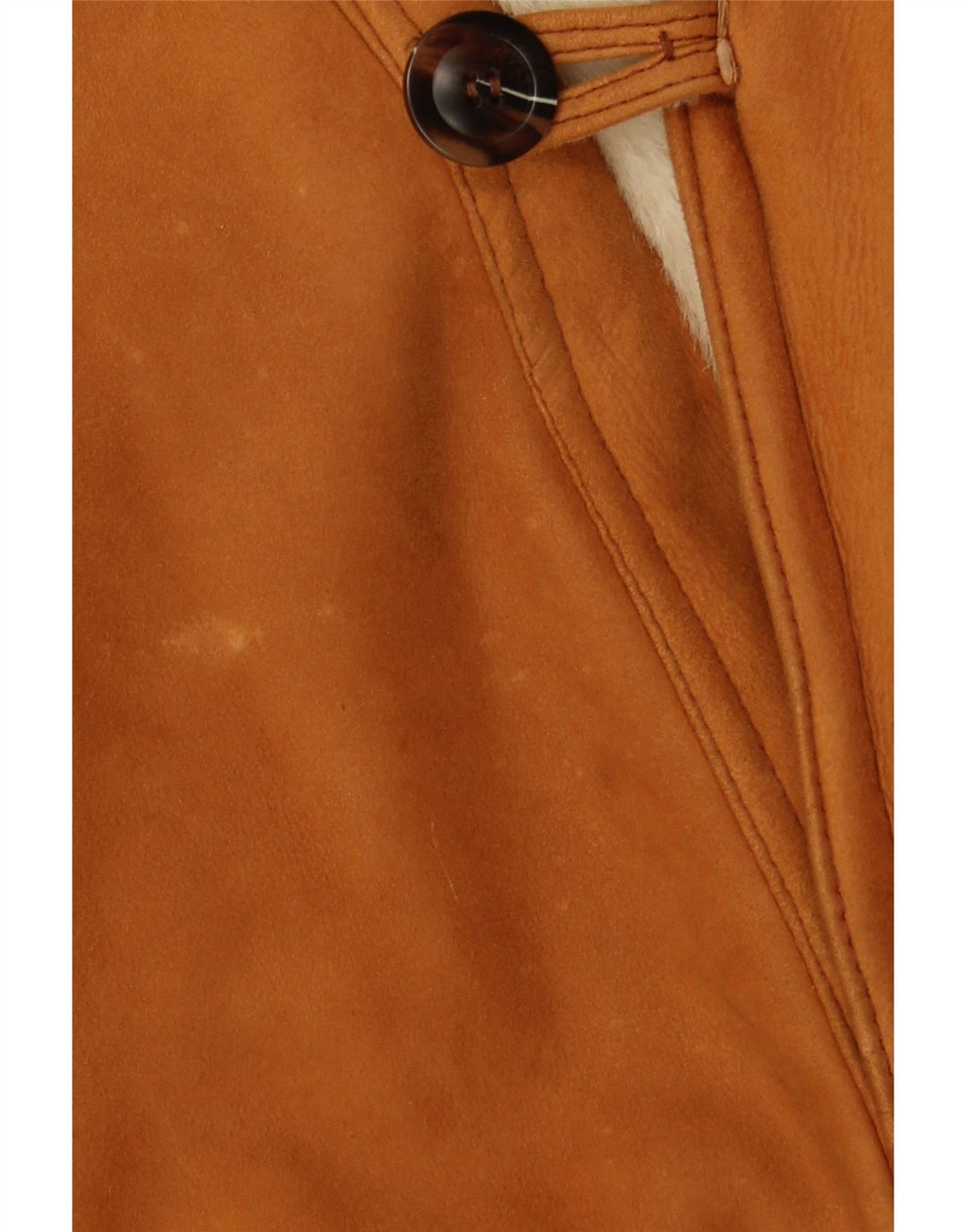VINTAGE Mens Shearling Jacket UK 40 Large Brown