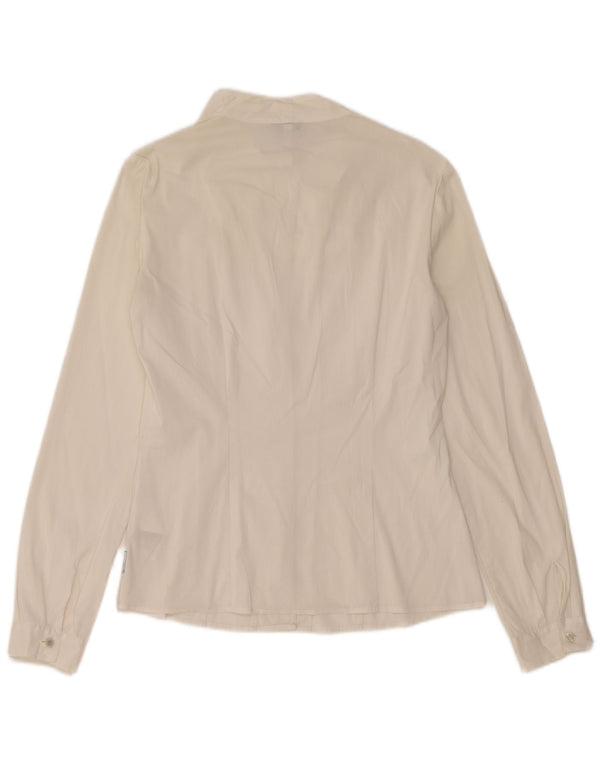 Armani Jeans Womens Shirt US 4 Small White Cotton
