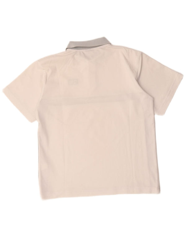 Fila Boys Polo Shirt 11-12 Years Medium White Colourblock Polyester