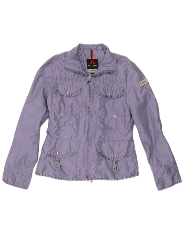PEUTEREY Womens Utility Jacket UK 12 Medium Purple Nylon