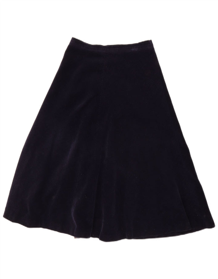 PIERRE D'ALBY Womens Corduroy 2 Piece Skirt Set UK 10 Small W24 Navy Blue