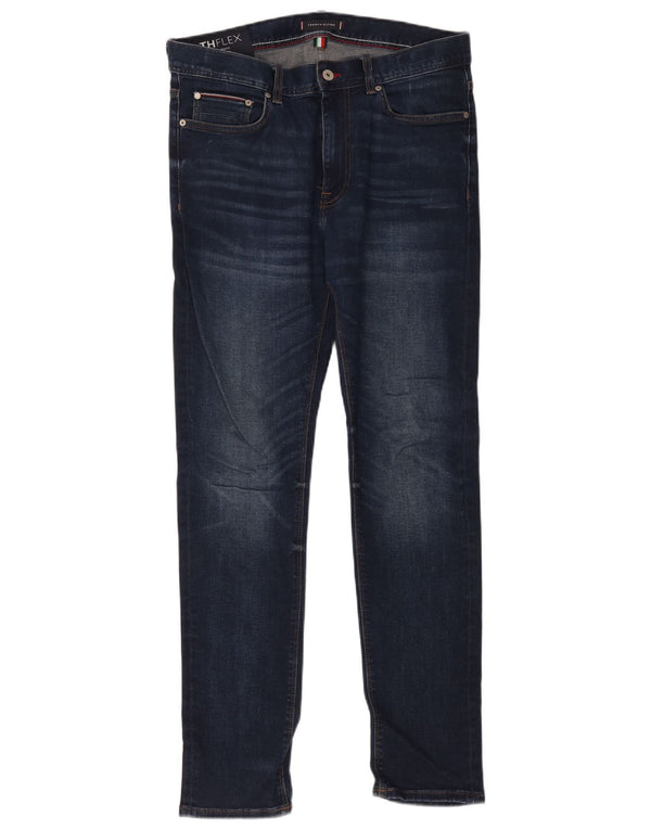 Tommy Hilfiger Mens Bleecker Slim Jeans W34 L32 Navy Blue Cotton