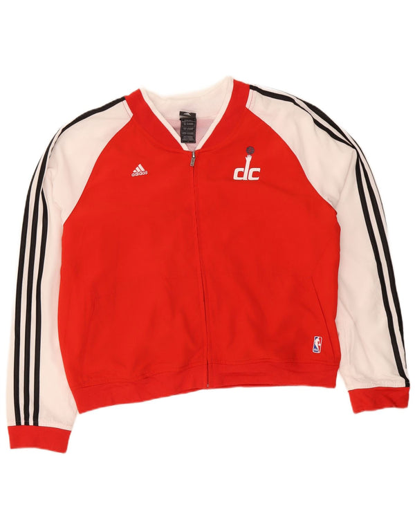 Adidas Womens Tracksuit Top Jacket UK 18 XL Red Sports