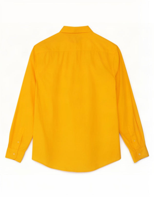 Calvin Klein Jeans Mens Shirt Large Yellow Cotton