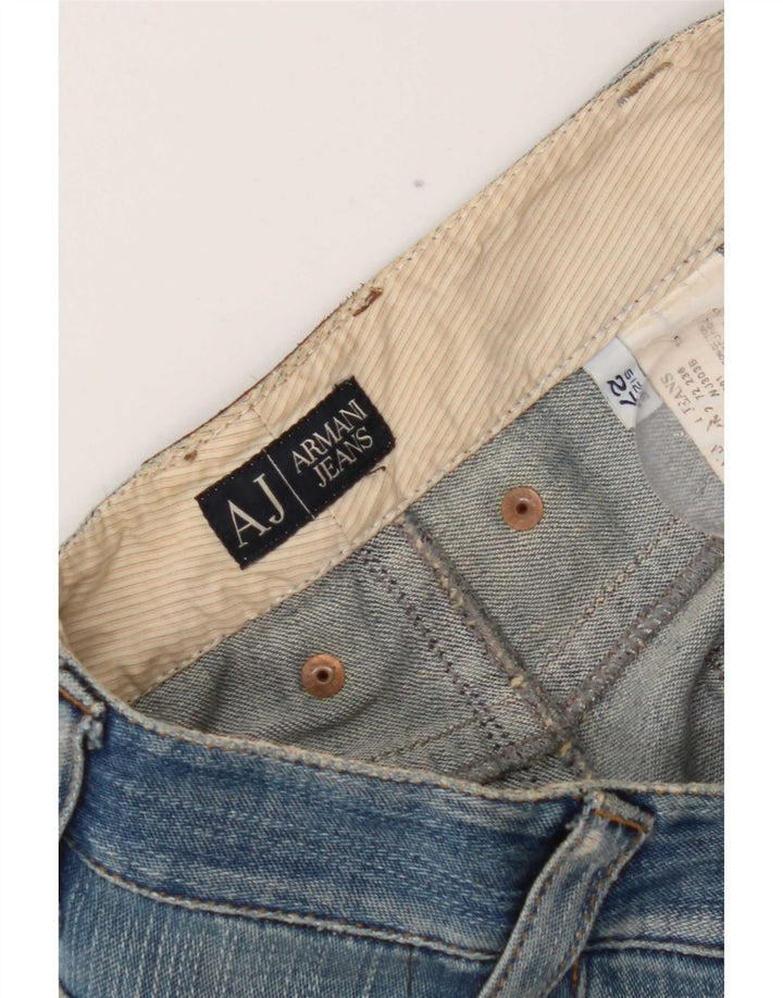 Armani Womens Straight Jeans W27 L31 Blue Cotton