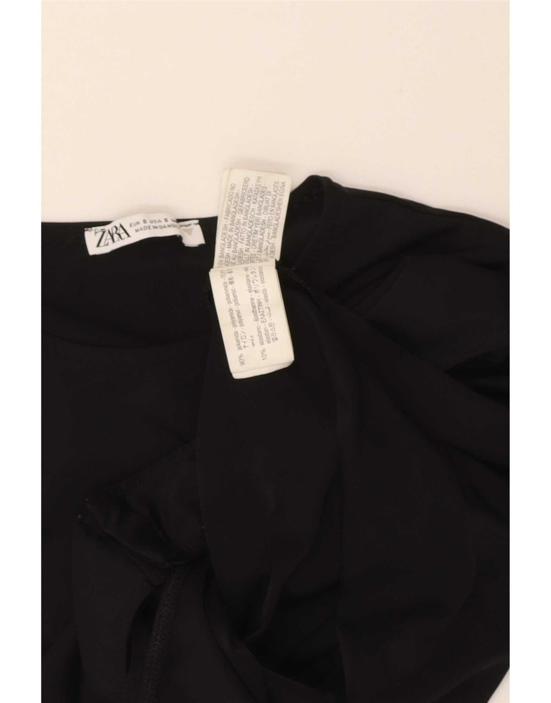 Zara Womens Bodysuit UK 8 Small Black Polyamide
