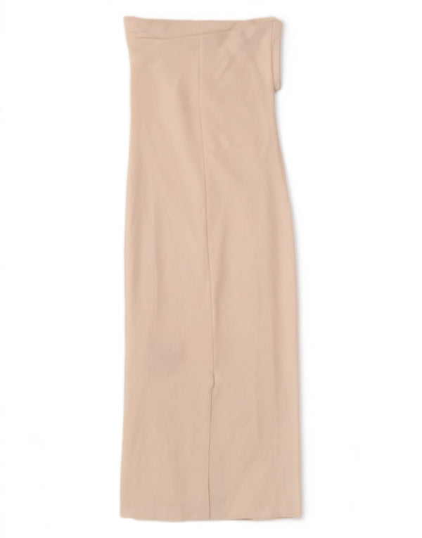 Zara Womens Strapless Dress UK 14 Medium White Viscose