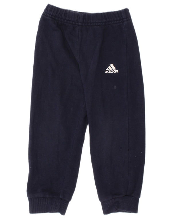 ADIDAS Baby Boys Joggers Tracksuit Trousers 18-24 Months Navy Blue Cotton