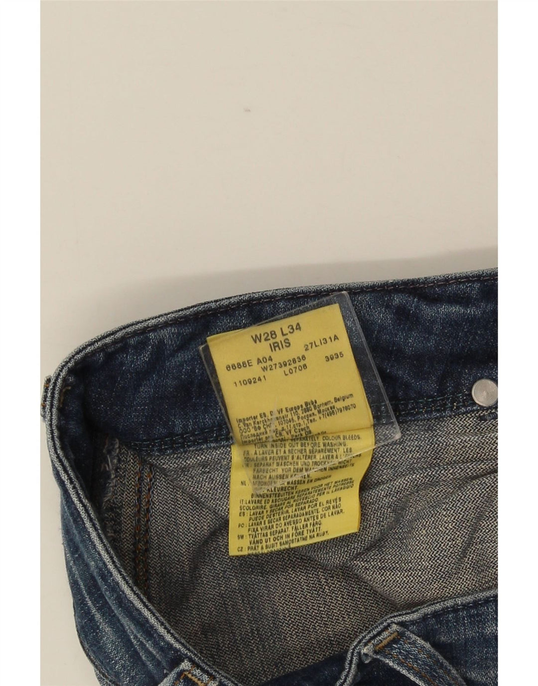WRANGLER Womens Iris Bootcut Jeans W28 L34 Blue Cotton