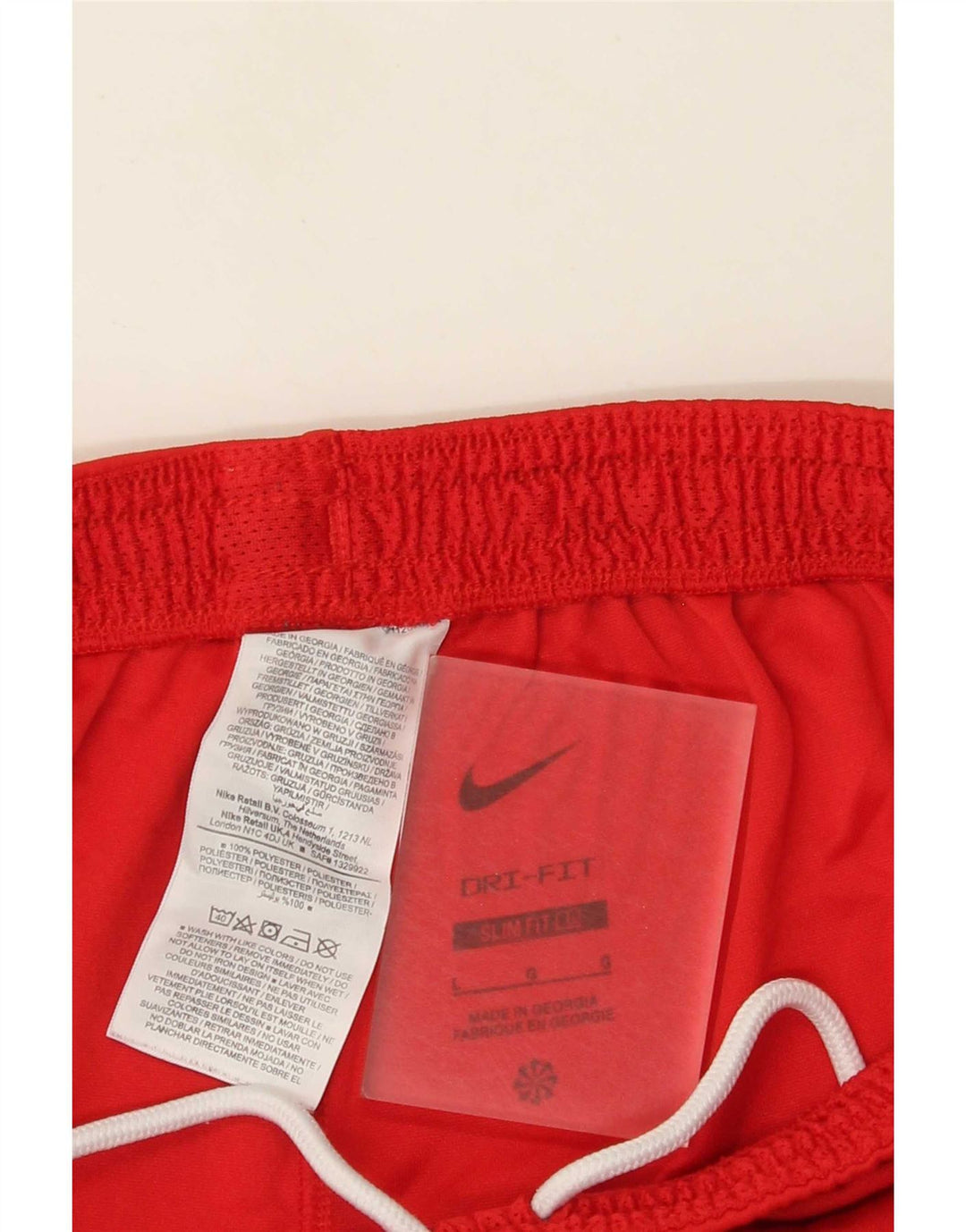 Nike Mens Dri Fit Slim Sport Shorts Large Red Polyester