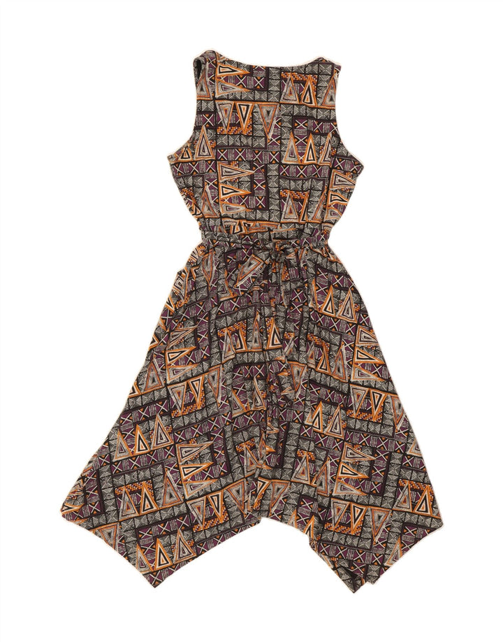 FAT FACE Womens Sleeveless Maxi Dress UK 12 Medium Multicoloured Geometric Vintage Fat Face and Second-Hand Fat Face from Messina Hembry 