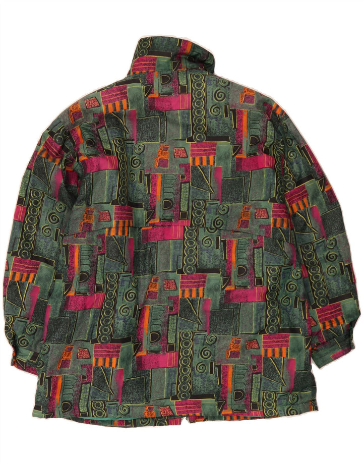 C&A Womens Windbreaker Coat EU 42 Large Green Patchwork Polyester Vintage C&A and Second-Hand C&A from Messina Hembry 