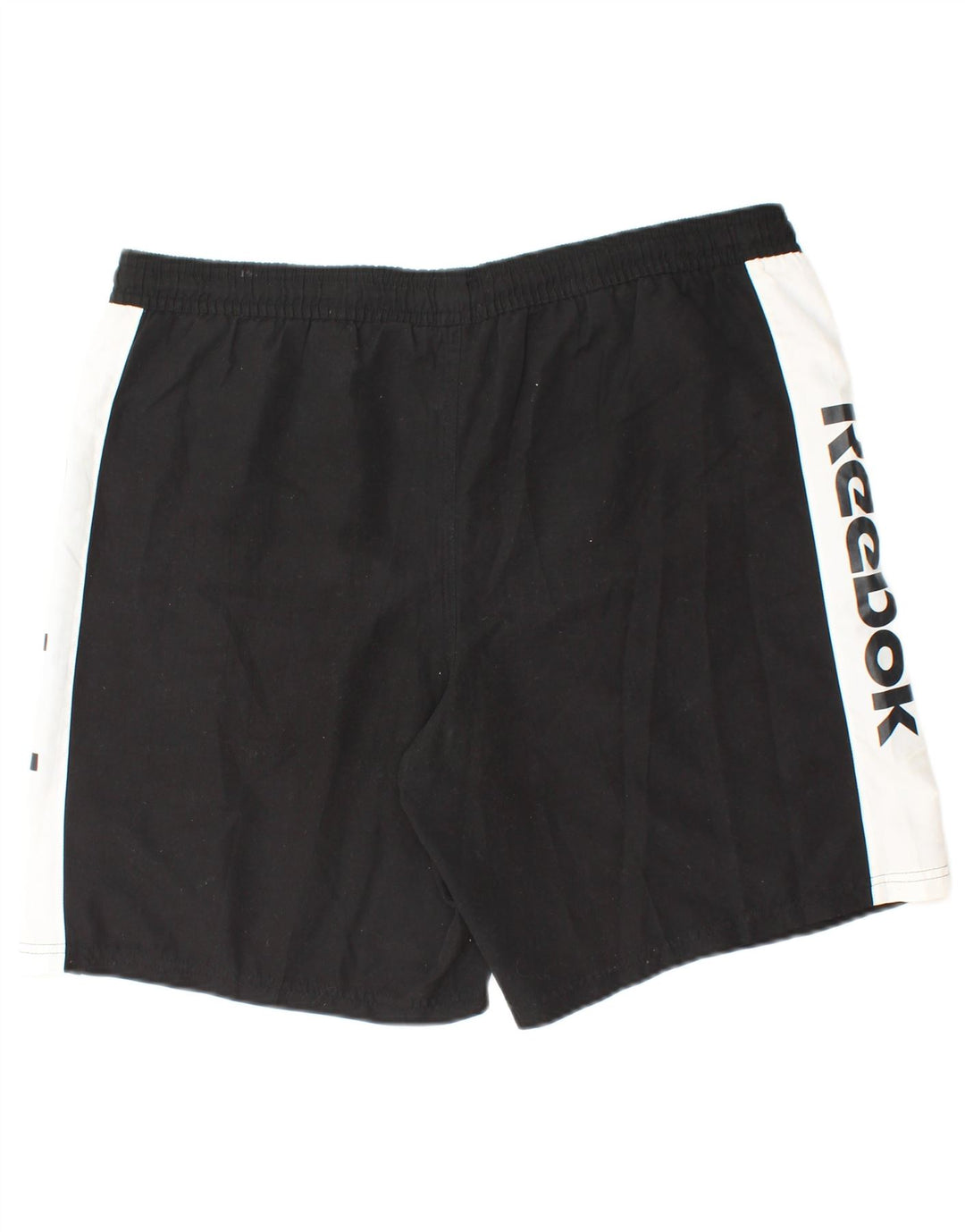 REEBOK Mens Graphic Sport Shorts XL  Black Colourblock Polyester