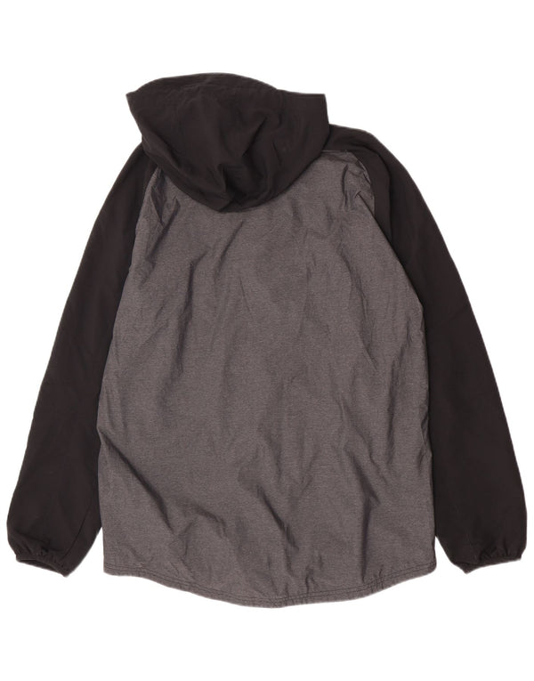 Adidas Mens Redhawk Graphic Rain Jacket UK 38 Medium Grey Colourblock
