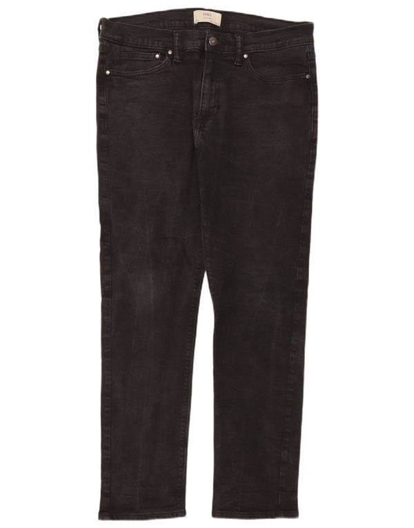 Marks & Spencer Mens Slim Jeans W34 L31 Black Cotton