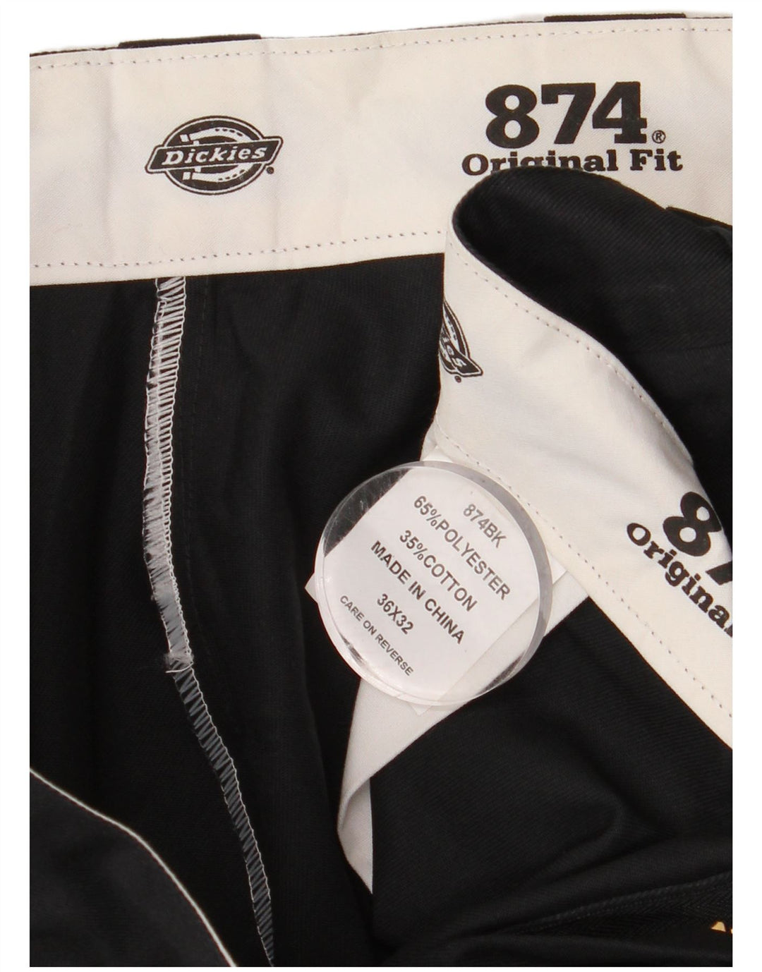 DICKIES Mens 874 Original Fit Straight Chino Trousers W36 L32  Black