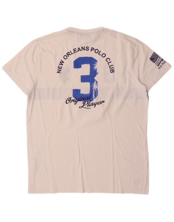U.S. POLO ASSN. Mens Graphic T-Shirt Top XL White Cotton
