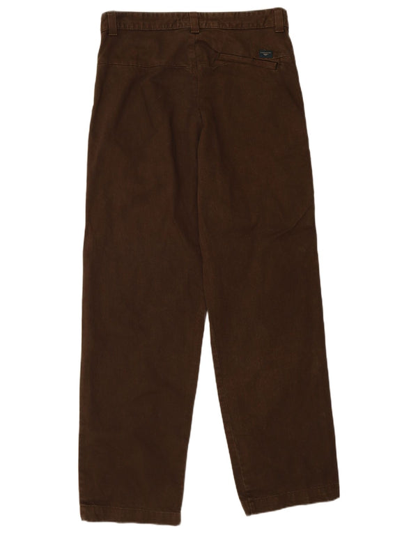 DOCKERS Mens Khakis Tapered Chino Trousers W32 L32 Brown Cotton