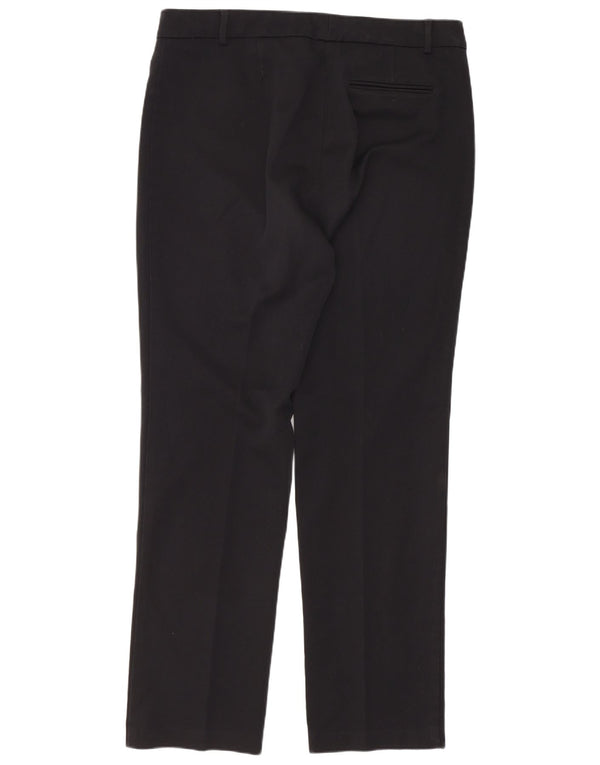 Marks & Spencer Womens Slim Fit Casual Trousers UK 14 Large W34 L30 Black