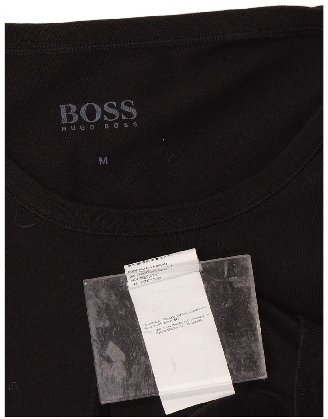 HUGO BOSS Mens T-Shirt Top Medium Black Cotton Vintage Hugo Boss and Second-Hand Hugo Boss from Messina Hembry 