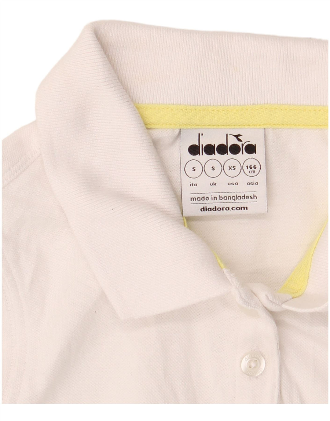 Diadora Womens Sleeveless Polo Shirt Small White