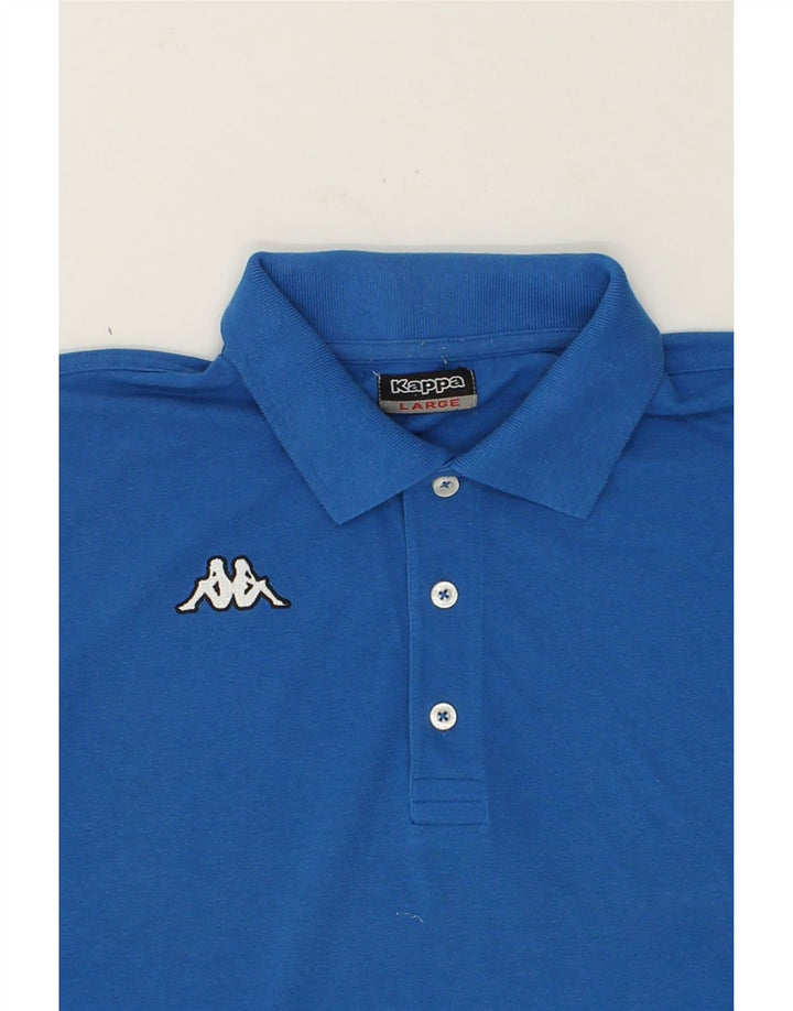 KAPPA Mens Polo Shirt Large Blue Cotton Vintage Kappa and Second-Hand Kappa from Messina Hembry 