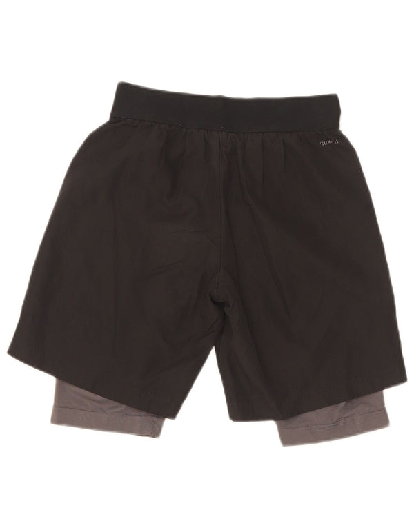 Adidas Boys Climalite Sport Shorts 9-10 Years Small Black Polyester