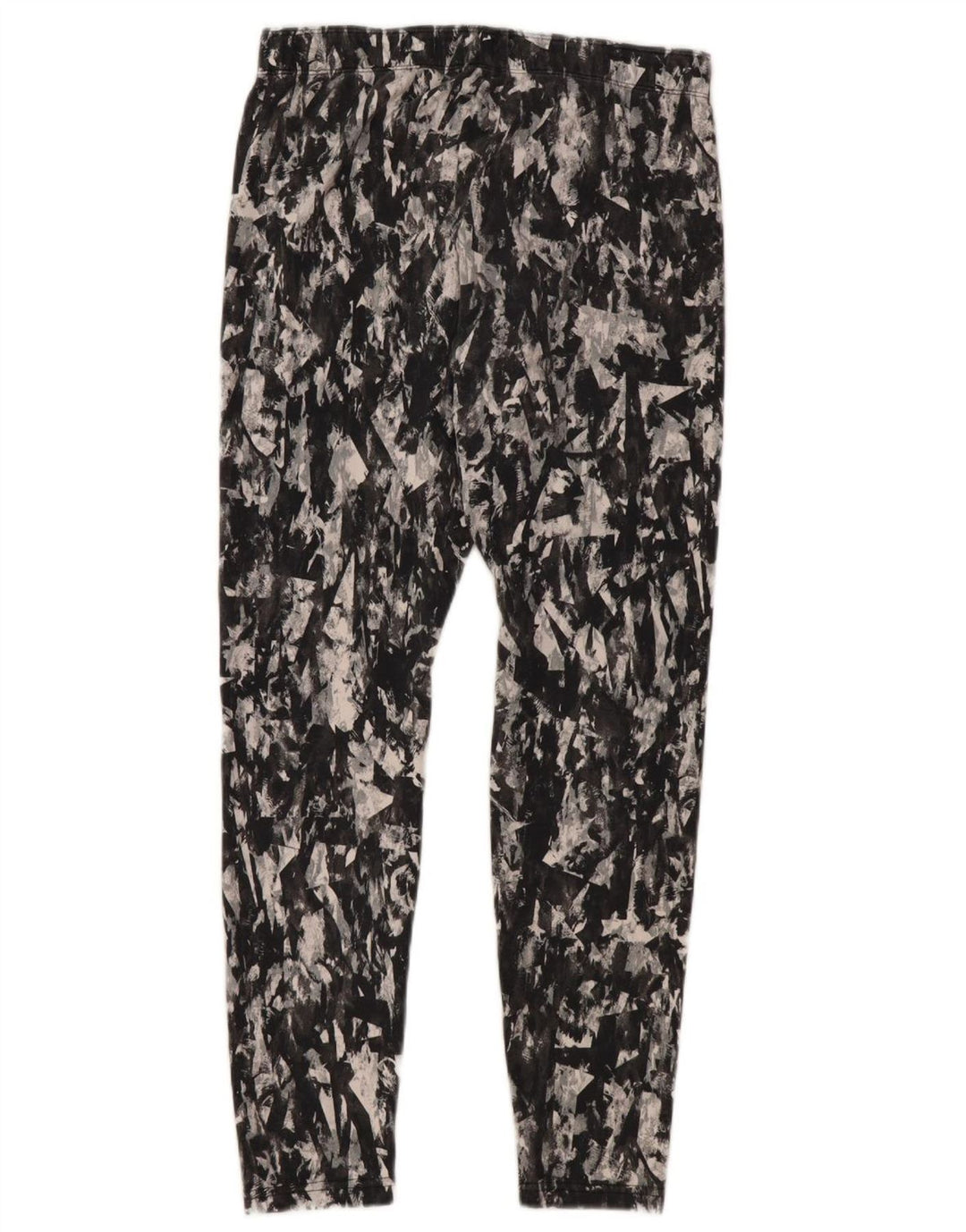 NIKE Womens Leggings UK 16 Large  Black Camouflage Cotton