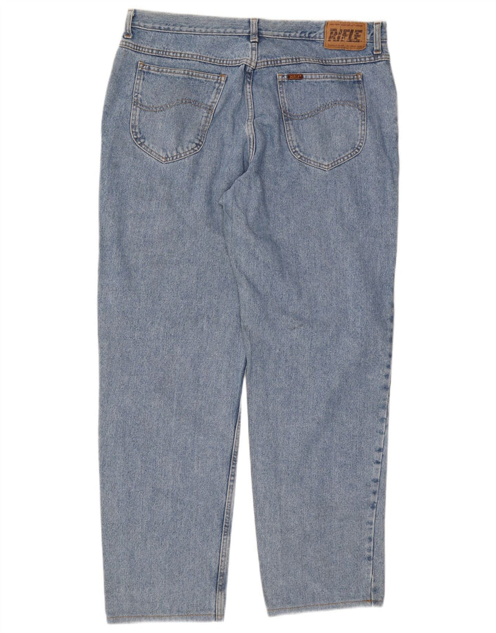 Rifle Mens Straight Jeans W40 L30 Blue Cotton