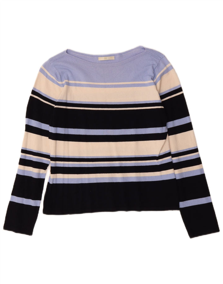 Marks & Spencer Womens Boat Neck Jumper Sweater UK 14 Medium Multicoloured