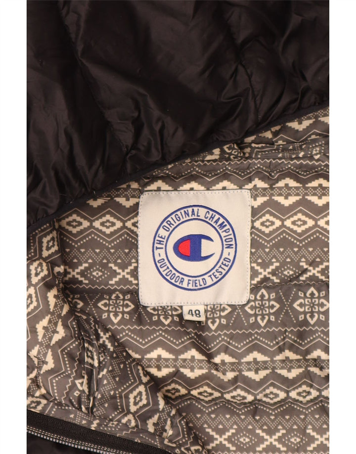 CHAMPION Womens Hooded Padded Jacket IT 48 XL Black Polyamide