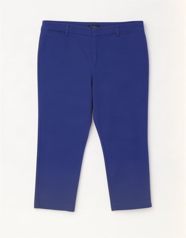 Tommy Hilfiger Womens Straight Capri Trousers US 12 Large W34 L22 Blue