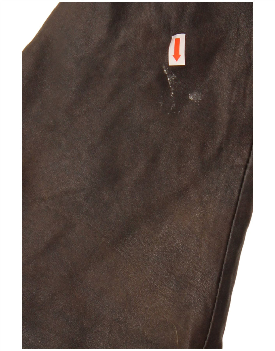 VINTAGE Womens Hooded Leather Coat EU 38 Medium Brown Leather