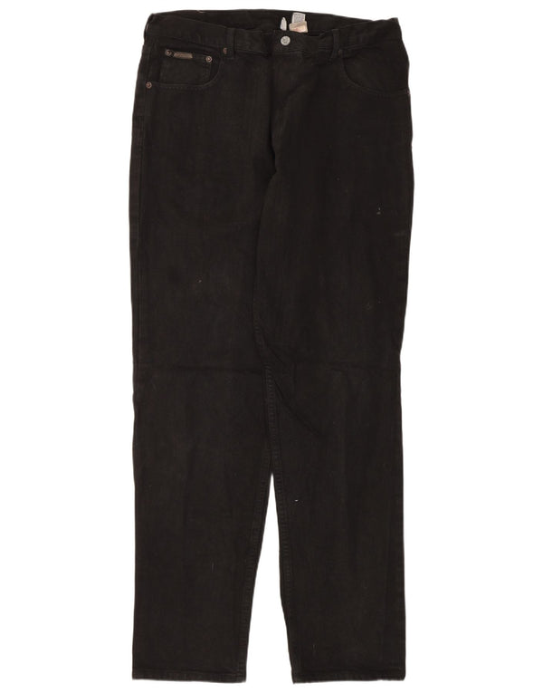 Calvin Klein Mens Straight Jeans W38 L34 Black Cotton