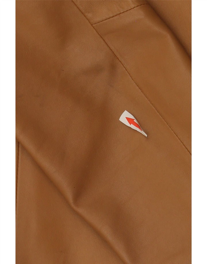Vintage Womens Leather Jacket IT 46 Large Brown