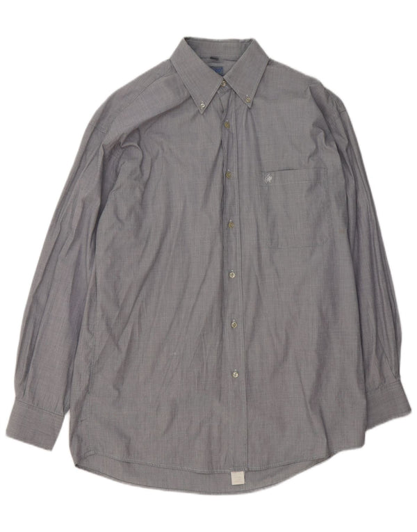 Kenzo Mens Shirt Size 39 15 1/2 Medium Grey Cotton