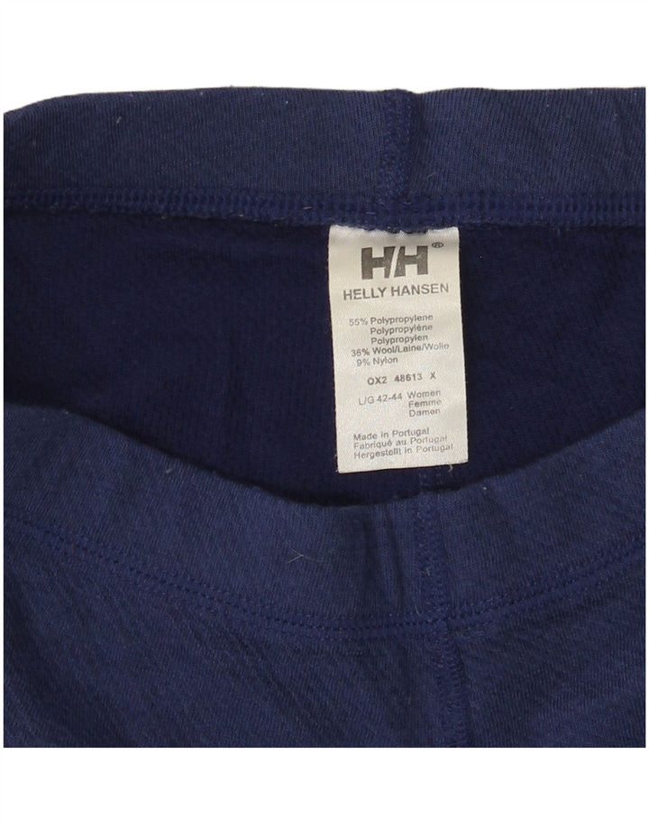 Helly Hansen Womens Leggings UK 14 Large  Navy Blue Polypropylene