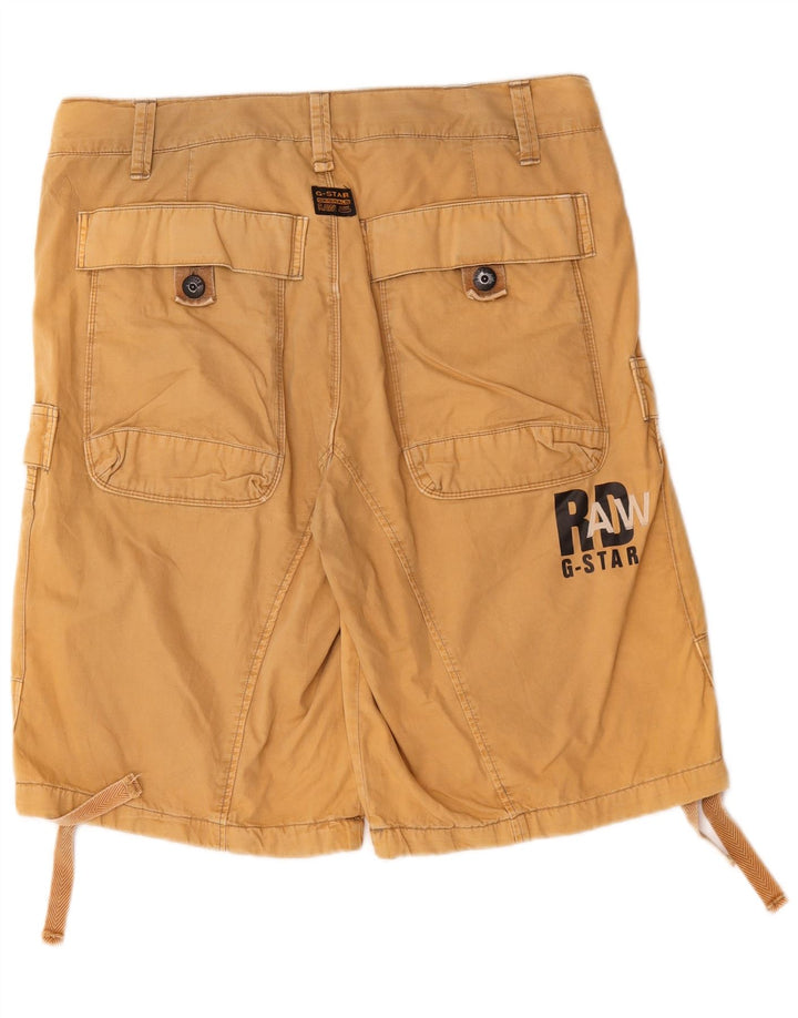 G-Star Mens Graphic Cargo Shorts W32 Medium Beige Cotton