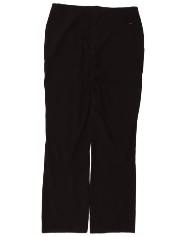 ROHAN Womens Straight Chino Trousers UK 12 Medium W30 L30 Black Polyamide