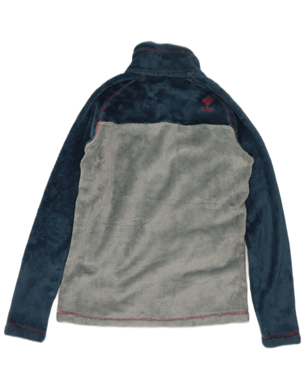 Vintage Boys Fleece Jacket 12-13 Years Navy Blue Colourblock Sports