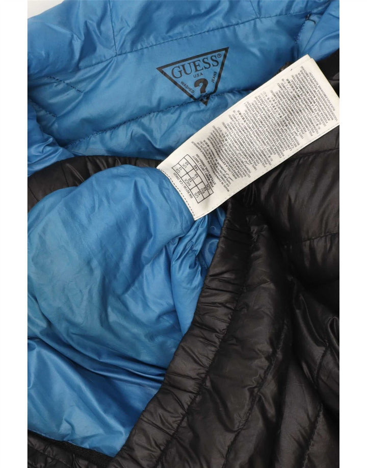 Guess Boys Hooded Padded Jacket 9-10 Years Black Polyester