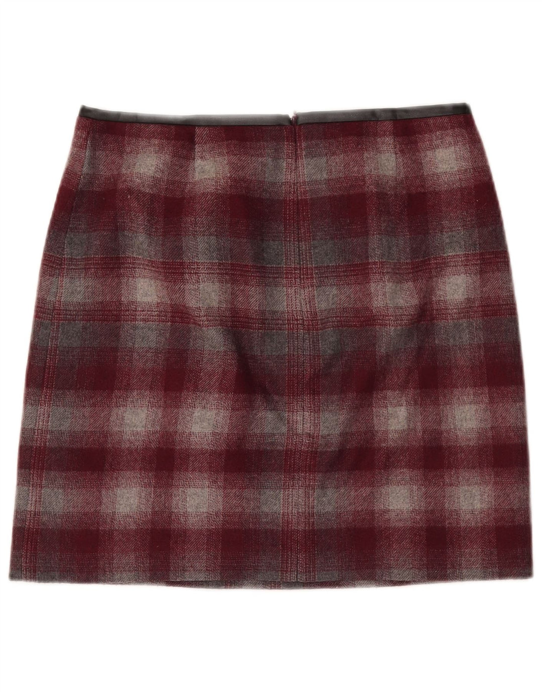 Tommy Hilfiger Womens Mini Skirt US 6 Medium W30  Burgundy Check Wool