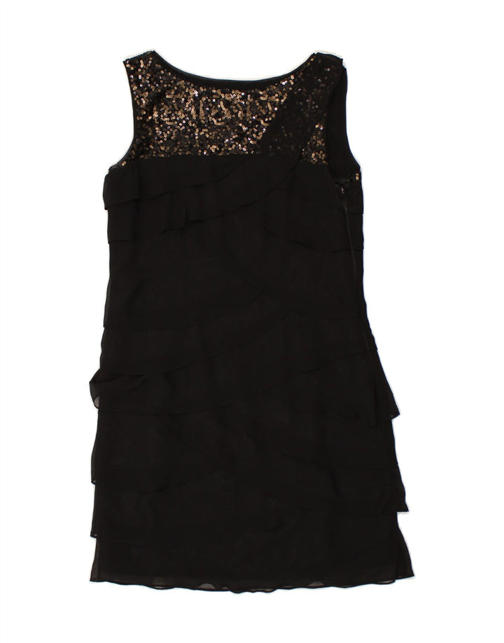 COAST Womens Sleeveless Tiered Dress UK 10 Small  Black Polyester | Vintage Coast | Thrift | Second-Hand Coast | Used Clothing | Messina Hembry 