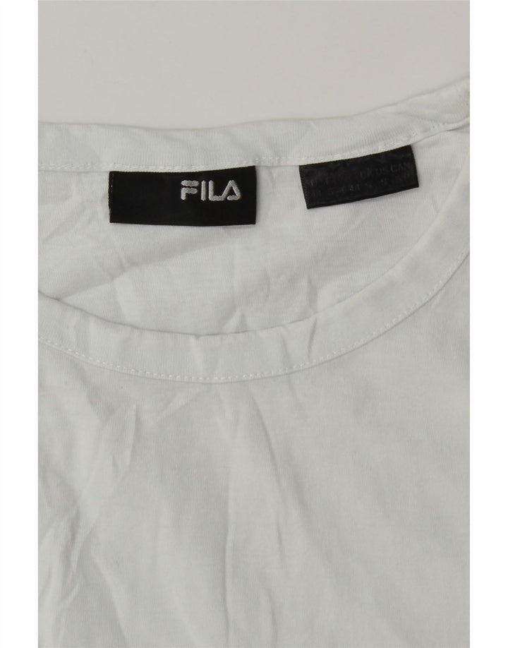Fila Mens Vest Top Small White Colourblock