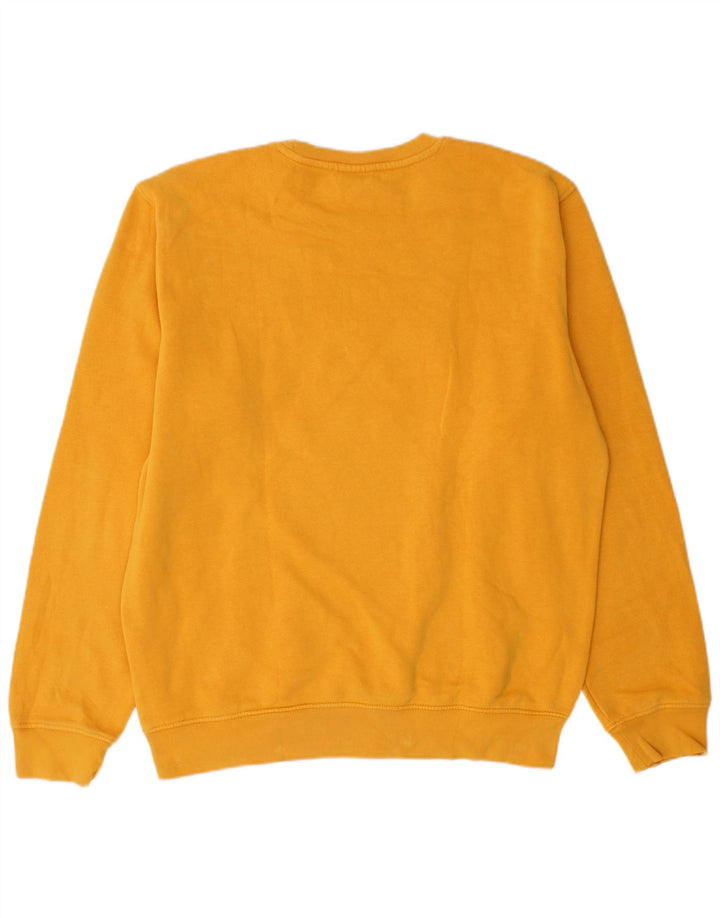Champion Mens Graphic Sweatshirt Jumper Medium Yellow Cotton