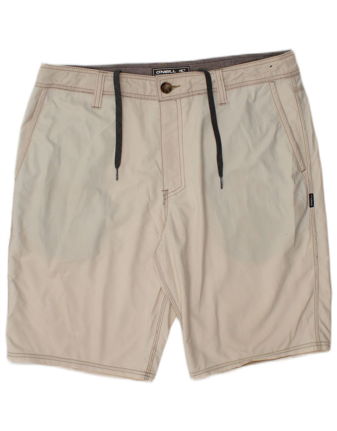 O'Neill Mens Chino Shorts W33 Medium Off White Nylon