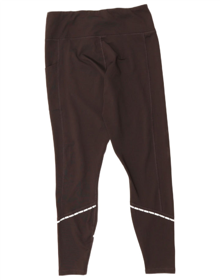 PUMA Womens Leggings UK 16 Large  Black Polyester