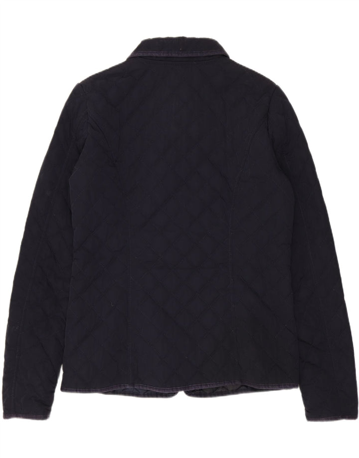 Napapijri Womens Quilted Jacket UK 16 Large Navy Blue Polyester